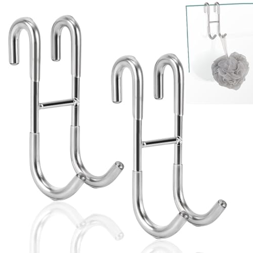 HASTHIP® 2Pcs Door Hooks Over-the-door Hanging Hook Stainless Steel Dual-hook Design Door Hooks Glass Door Hook Carbinet Door Hook Kitchen Bathroom Removable Hanging Hooks HASTHIP® 2Pcs Door Hooks Over-the-door Hanging Hook Stainless Steel Dual-hook Design Door Hooks Glass Door Hook Carbinet Door Hook Kitchen Bathroom Removable Hanging Hooks